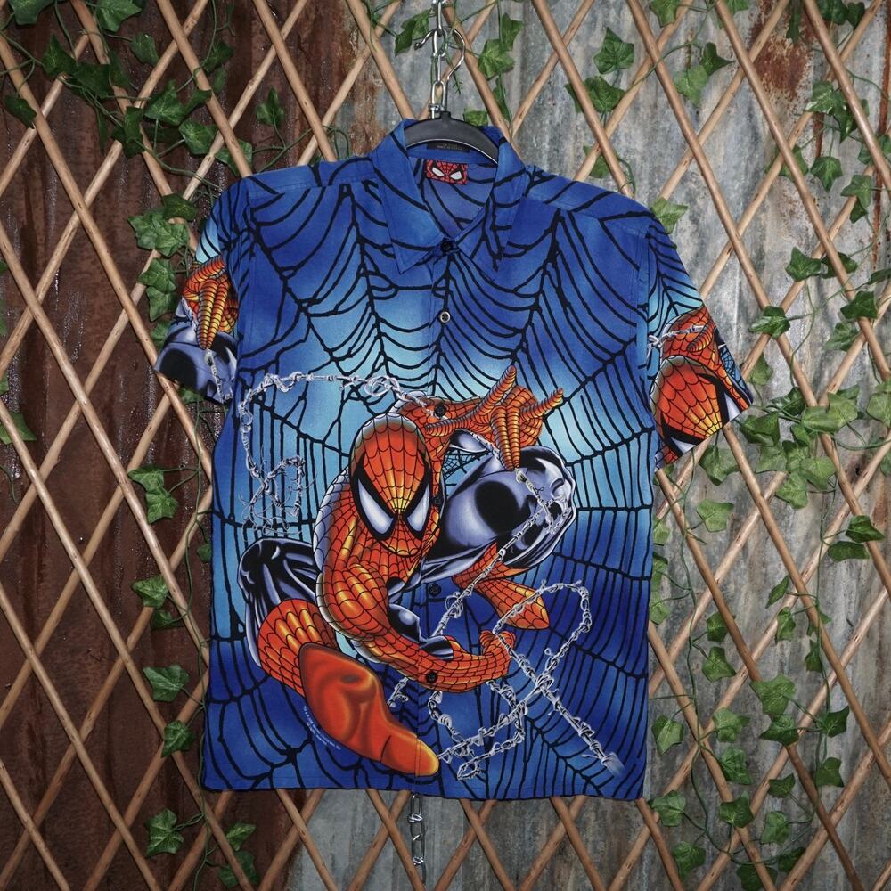 S - Vintage Y2K Marvel Comics Shirts alp web crawlers spider